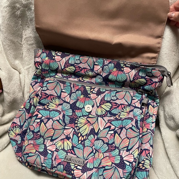 Sakroots Pink and Blue Butterfly Backpack - Picture 3 of 4